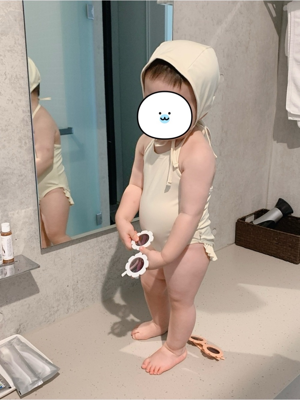 Bene Bene baby swim suit and hat